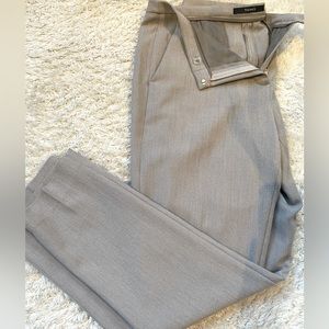 Tahari women’s work pant slim straight trousers beige/grey